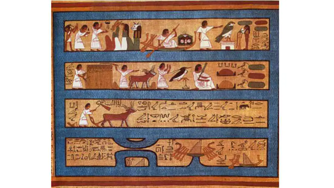 Book of the Dead: Depiction of the Field of Reeds from the Papyrus of Ani