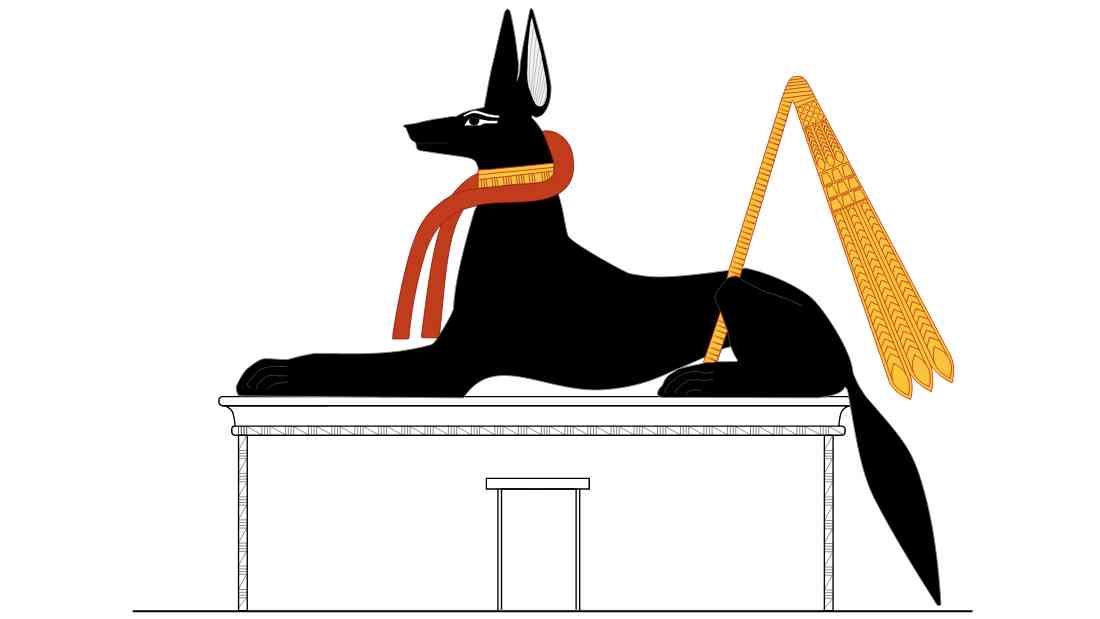 Anubis - the Egyptian god of the dead. Anubis. Jeff Dahl, CC BY-SA 4.0, via Wikimedia Commons