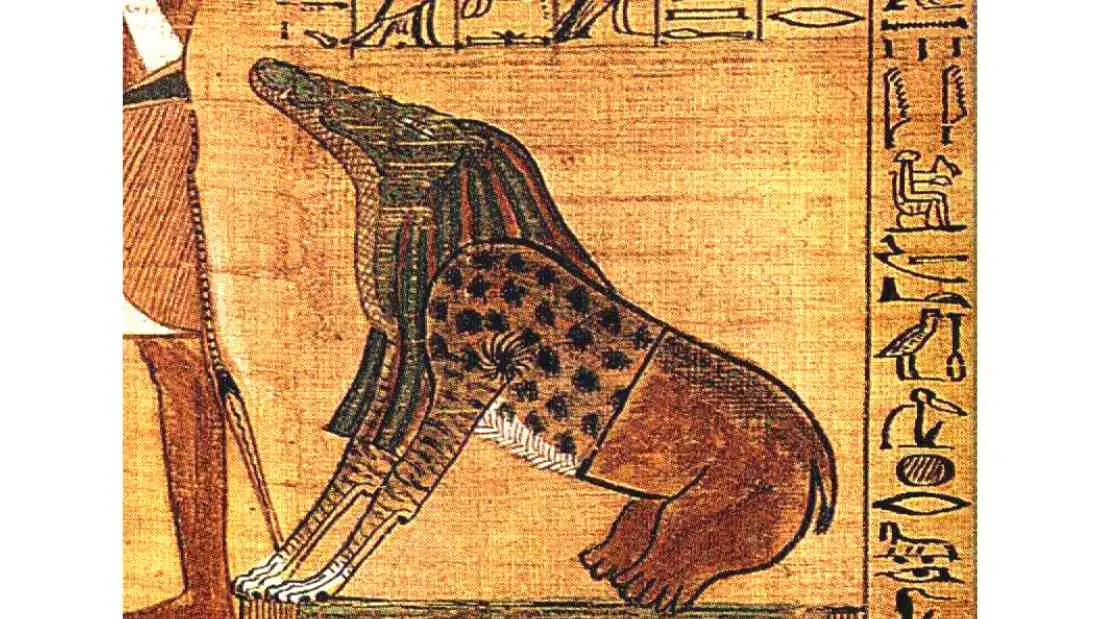 Egyptian God Ammit. British Museum, Public domain, via Wikimedia Commons