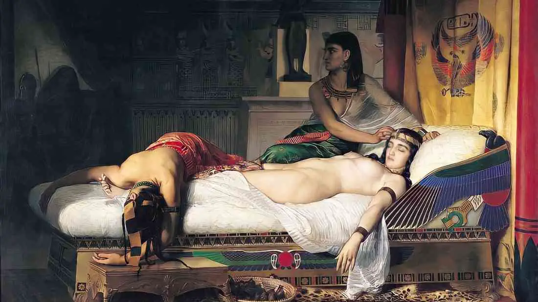 The Death of Cleopatra. Jean-André Rixens, Public domain, via Wikimedia Commons