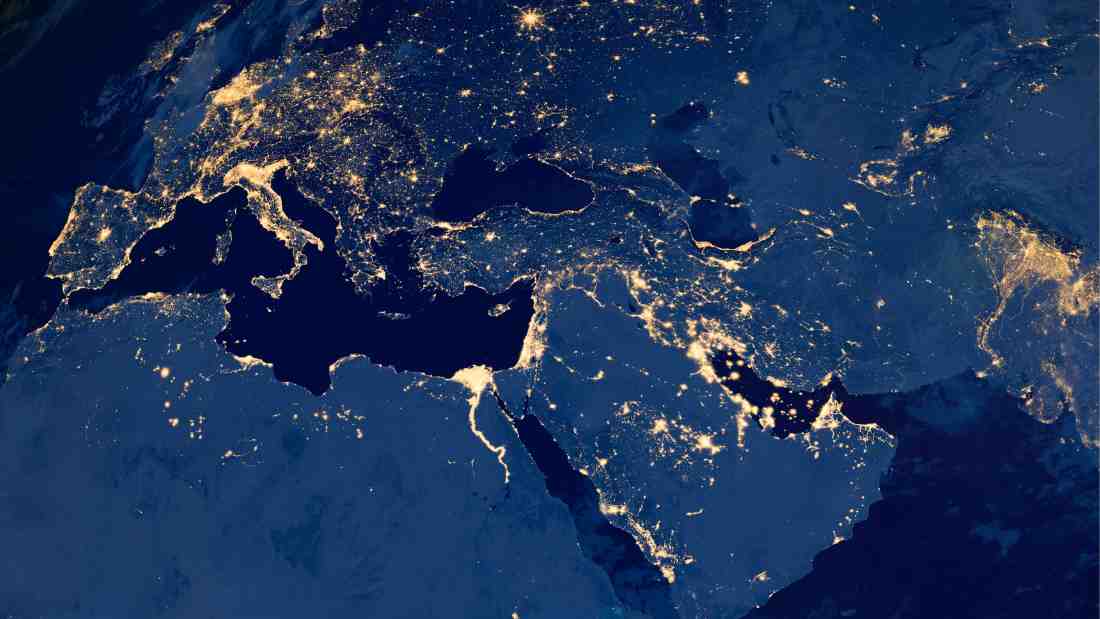 Satellite image Mediterranean Sea